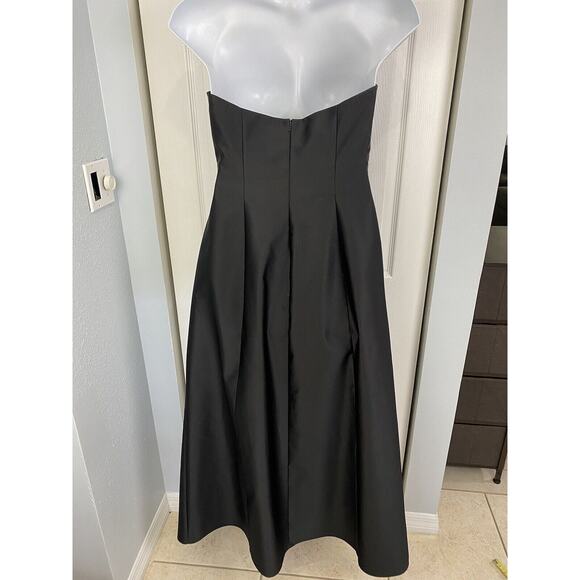 Vintage Cache Black Dress Maxi Gown 90s Y2k Strapless Black White Size 12 USA - Picture 7 of 10